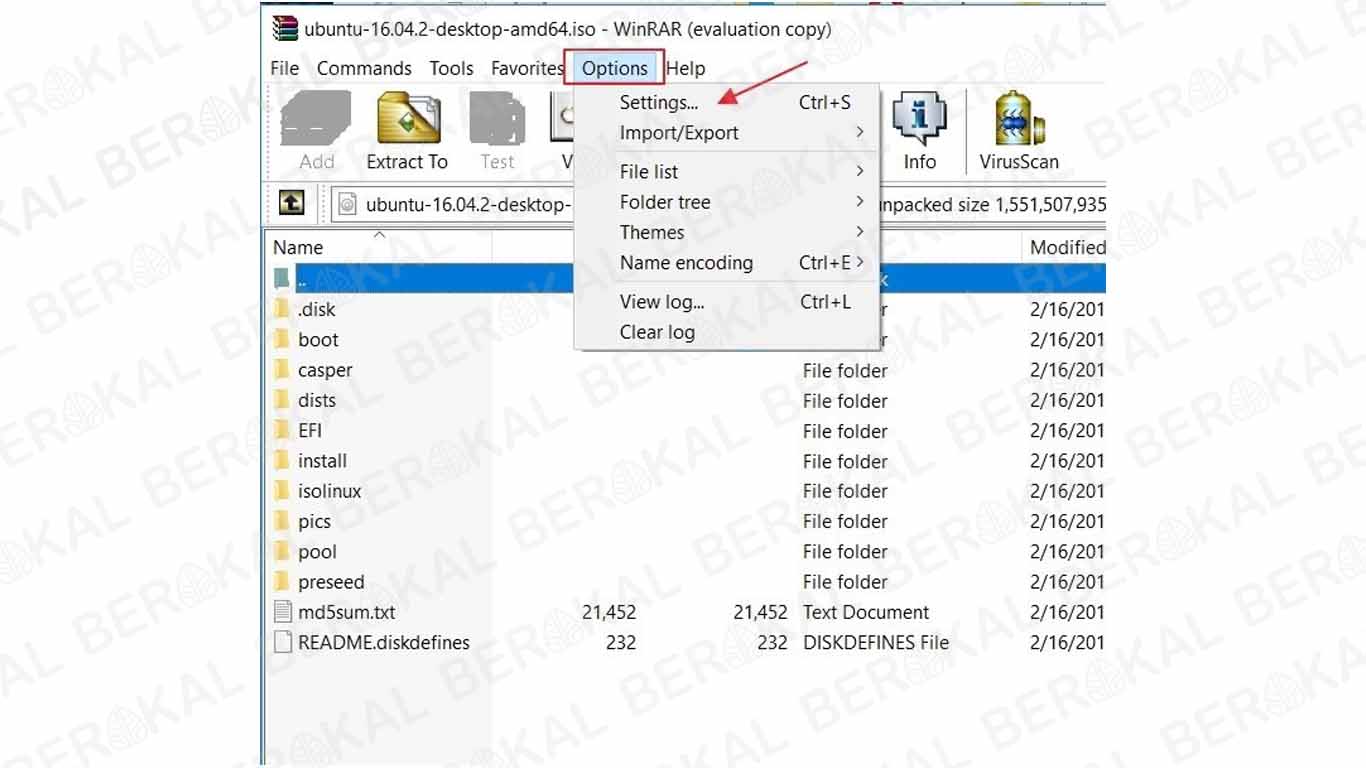 menambah file iso di winrar