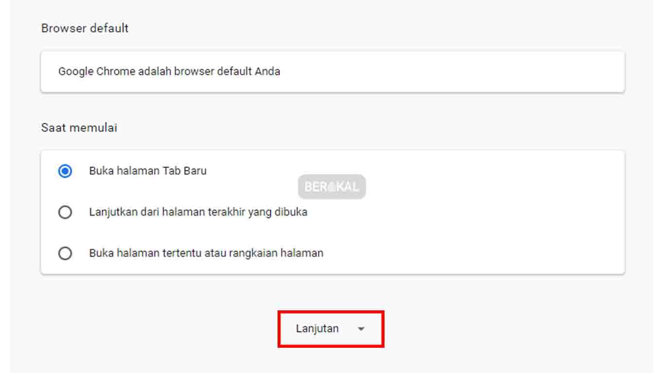 mengganti setelan situs chrome