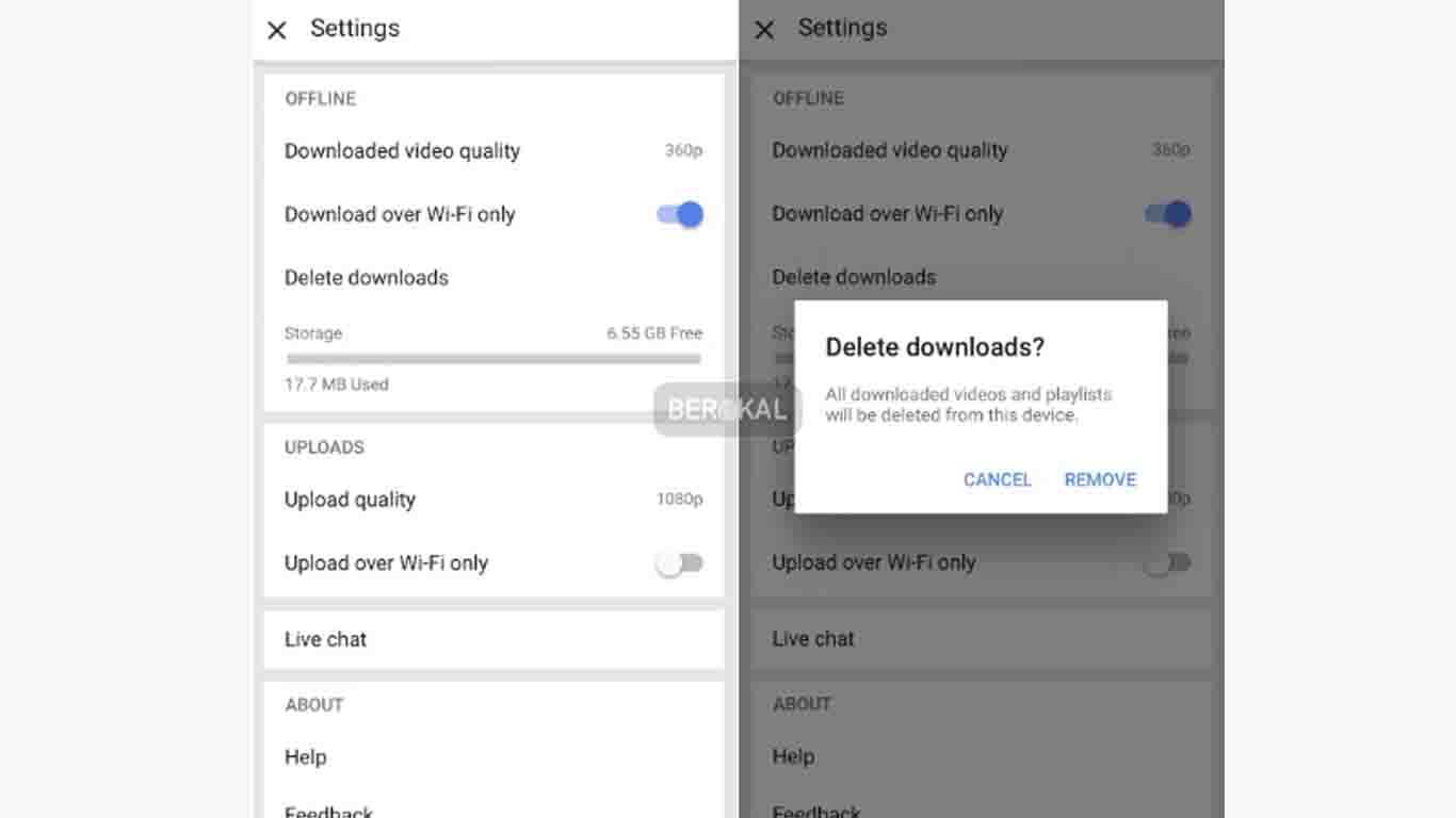 atasi memori internal penuh dengan menghapus hasil download video youtube sekaligus