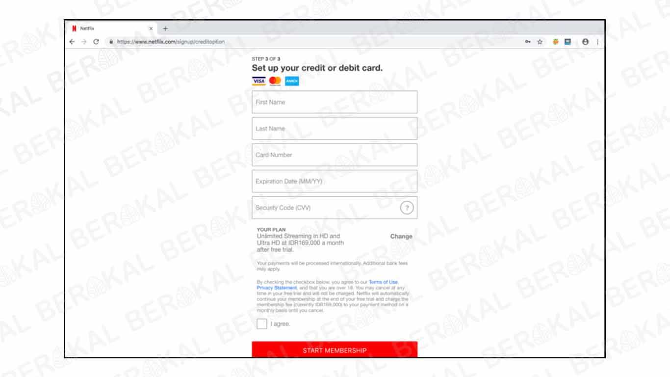 metode pembayaran Netflix
