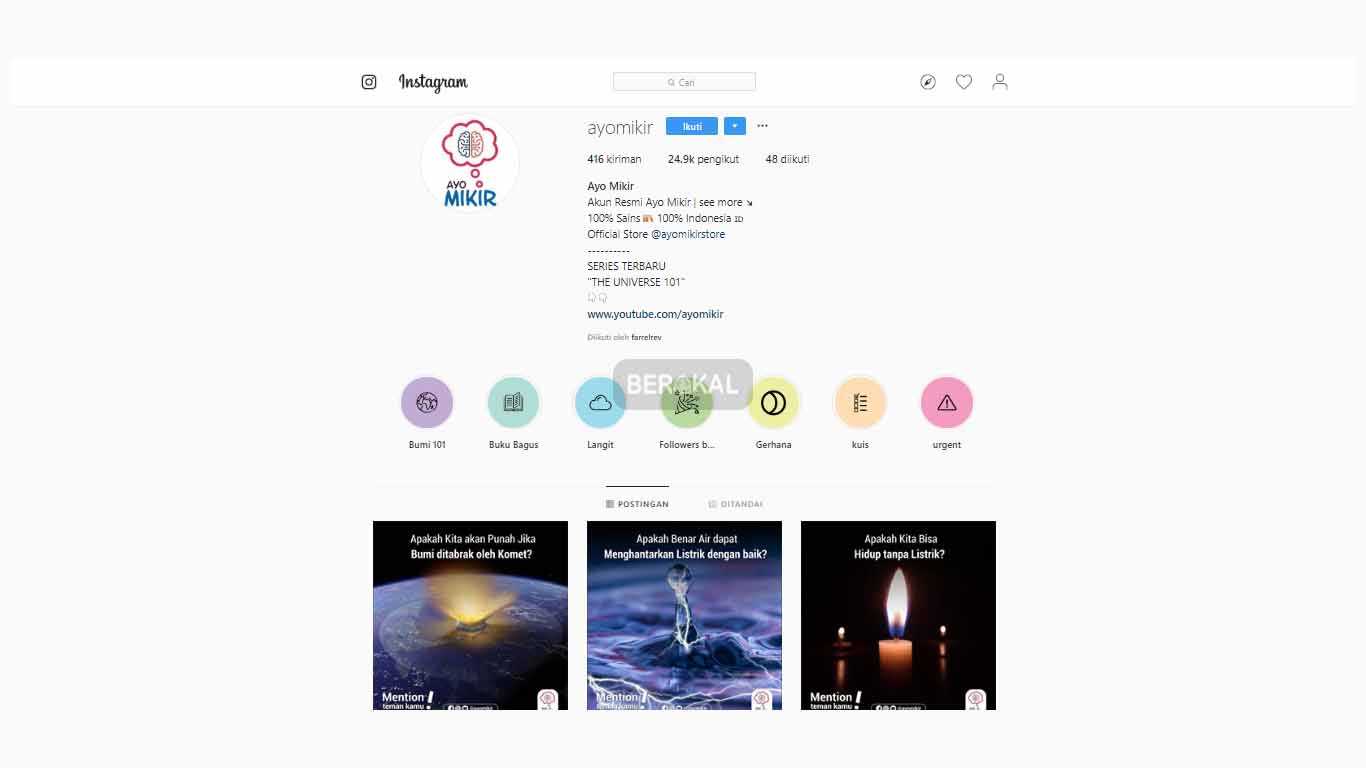 Akun Instagram Pengetahuan yang Wajib Diikuti