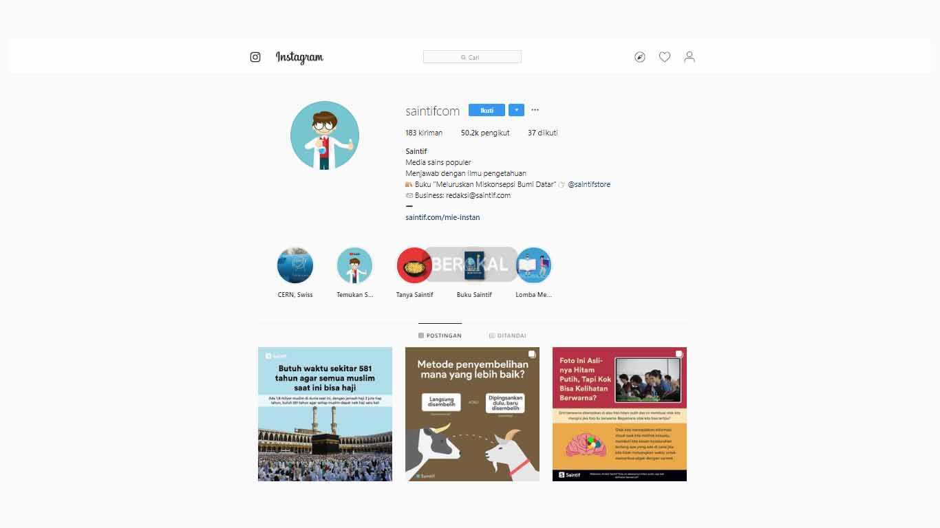 Akun Instagram yang Rekomended untuk di Follow