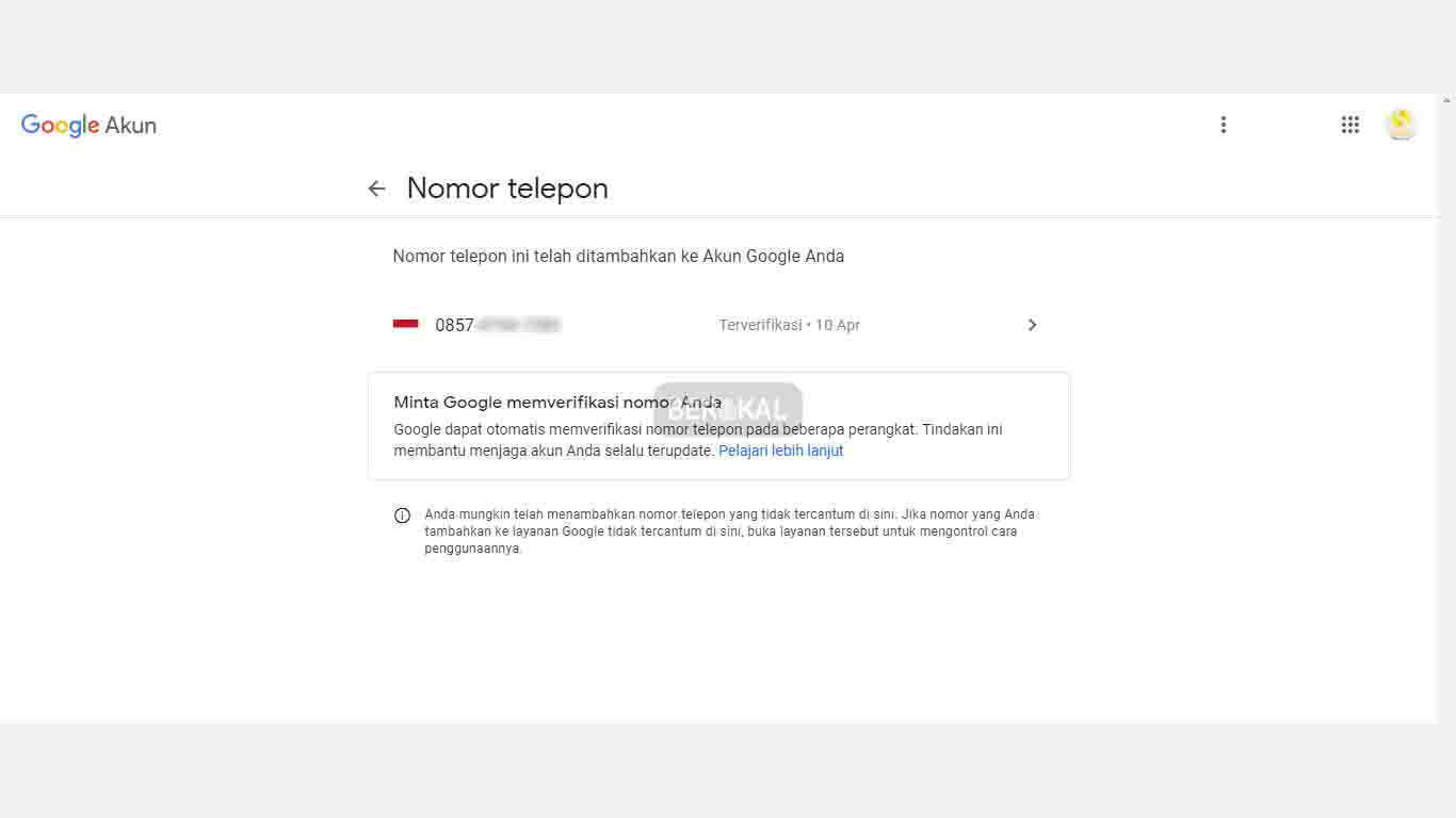 cara mengubah nomor hp di gmail dengan pc