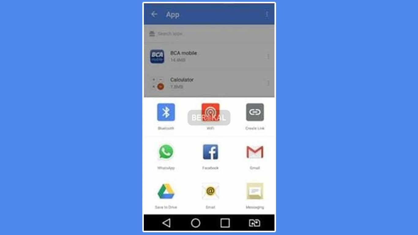 kirim aplikasi lewat bluetooth