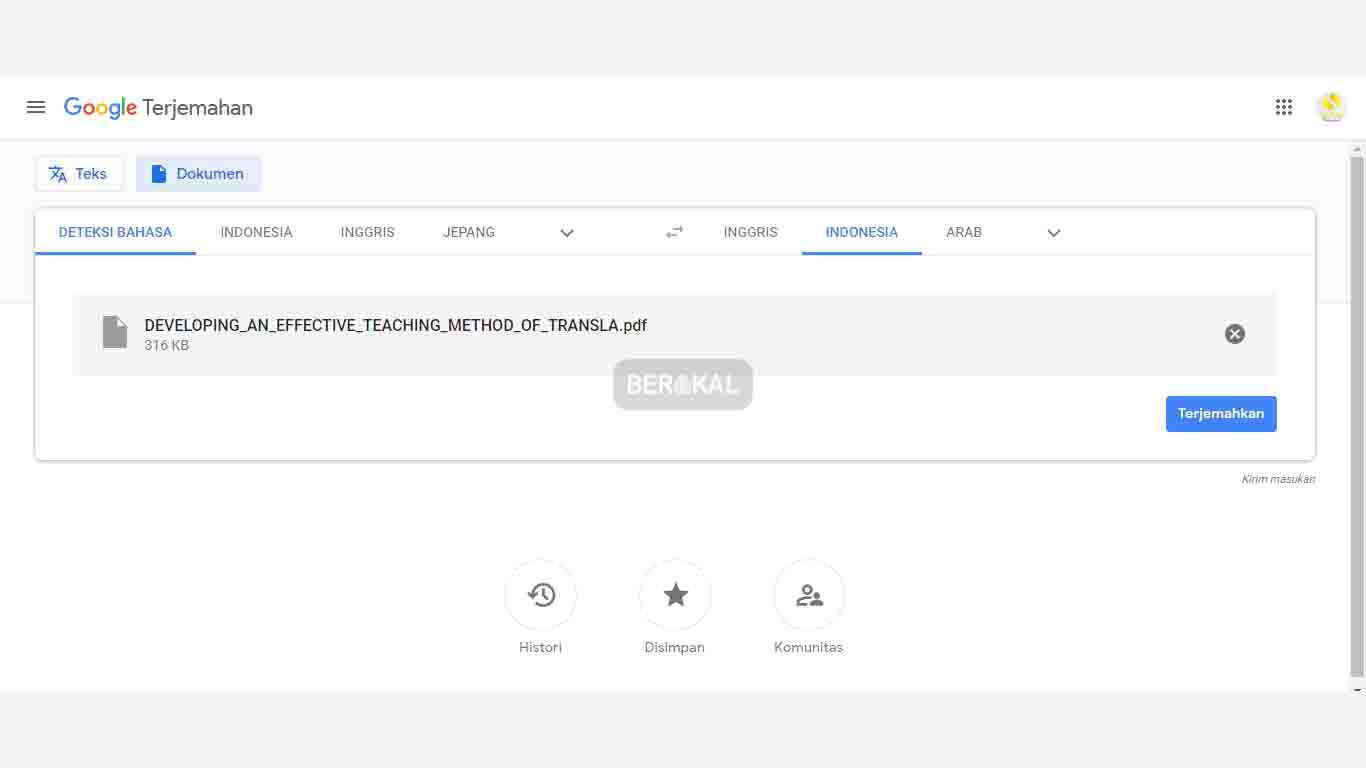 Google Translate Untuk Menerjemahkan Dokumen