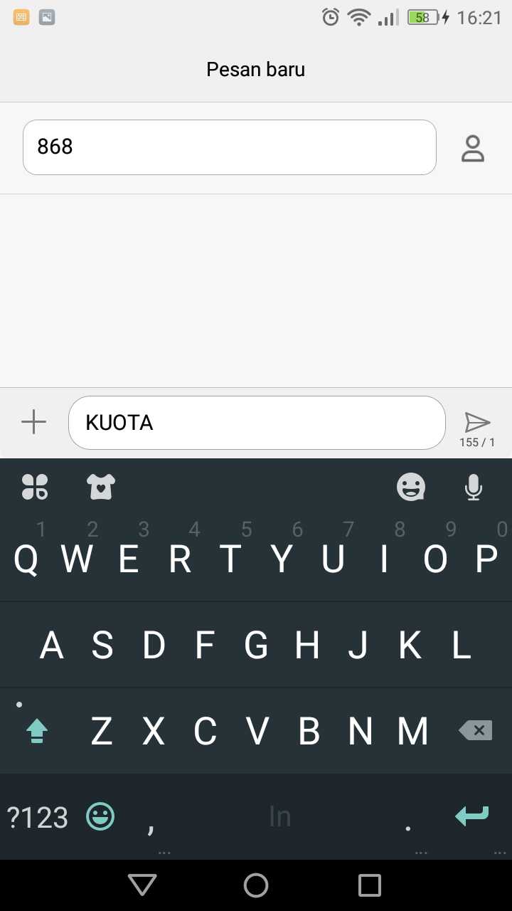 cara cek kuota xl lewat sms