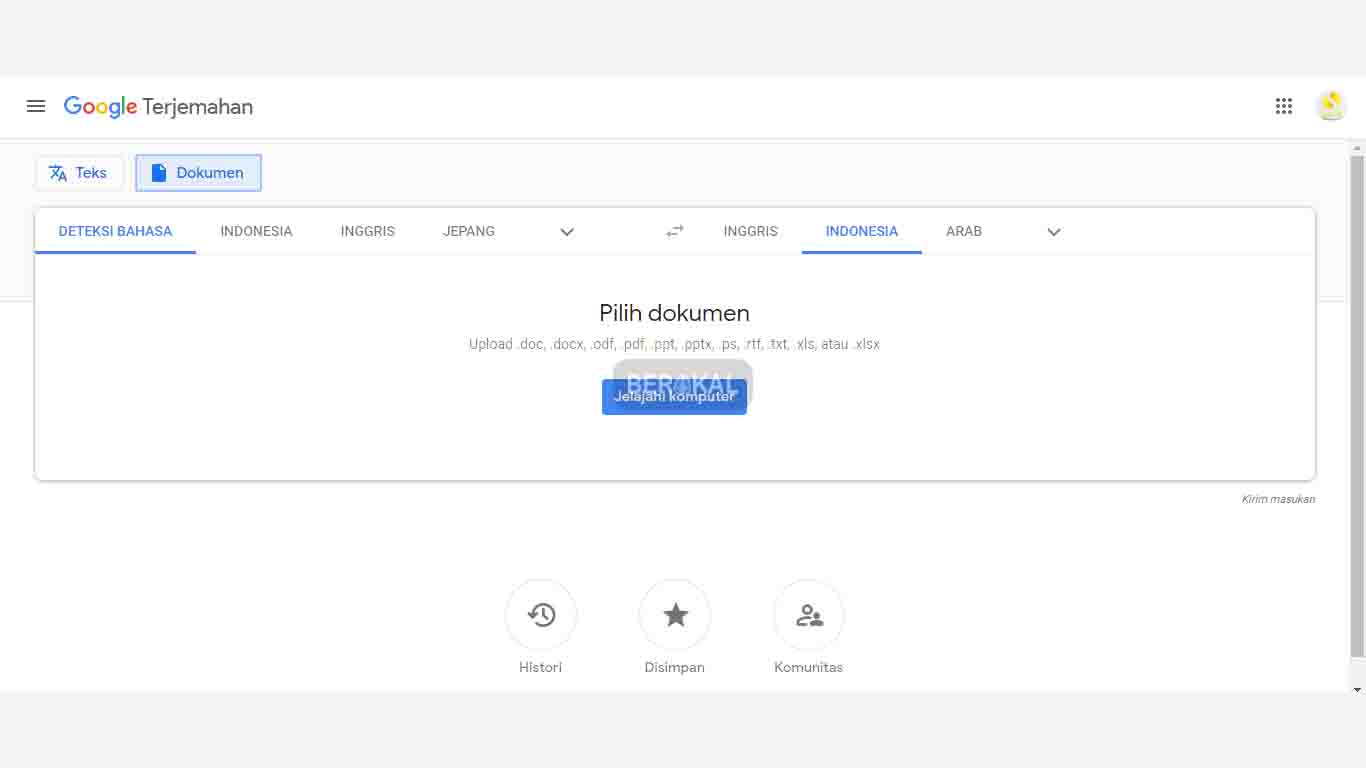 cara menerjemahkan file pdf di google translate