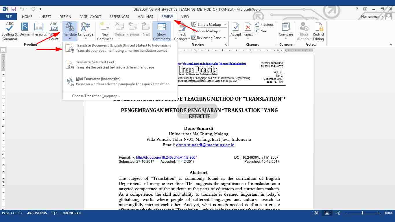 cara translate file pdf dari bahasa inggris ke indonesia