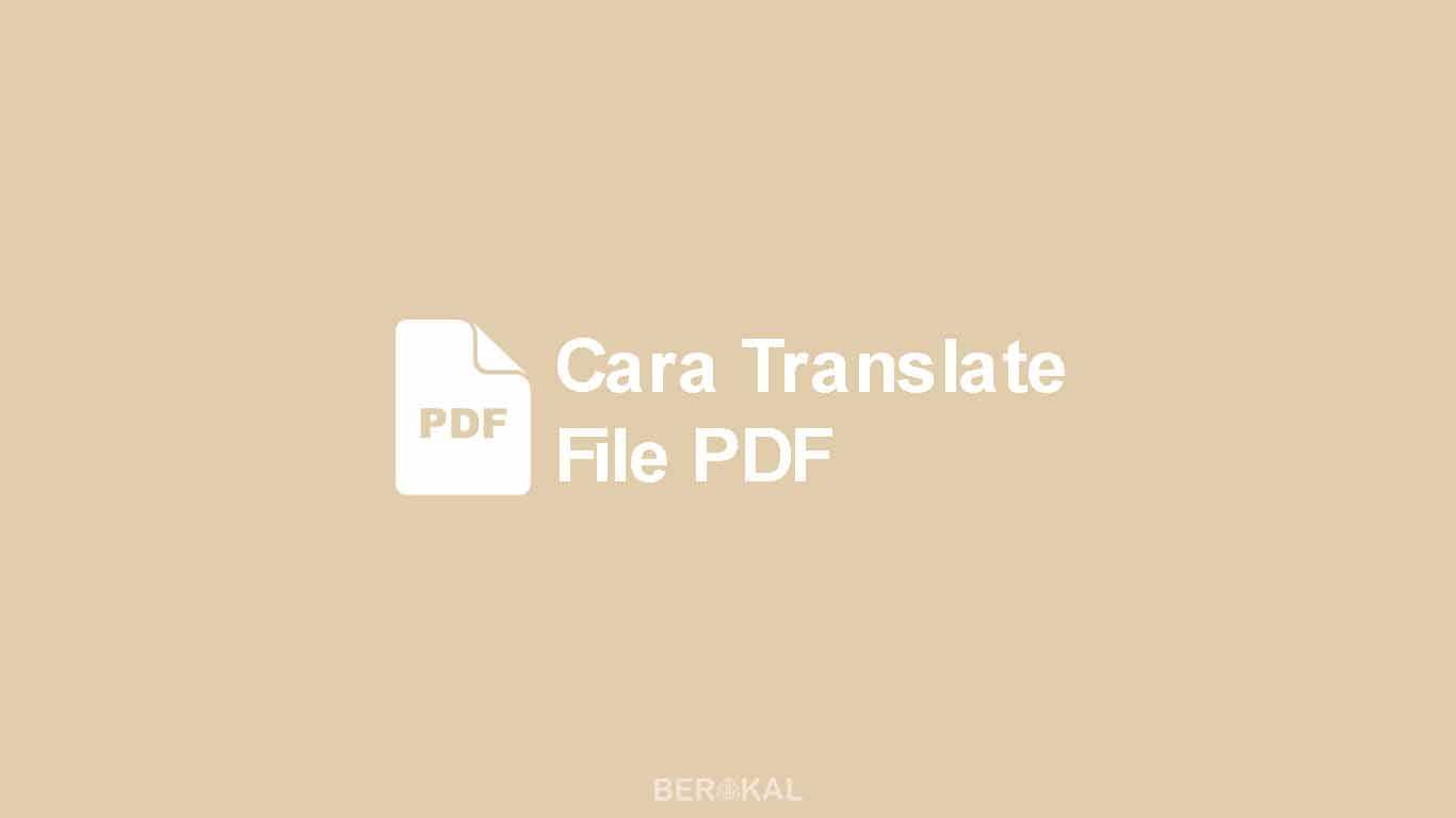 cara translate pdf