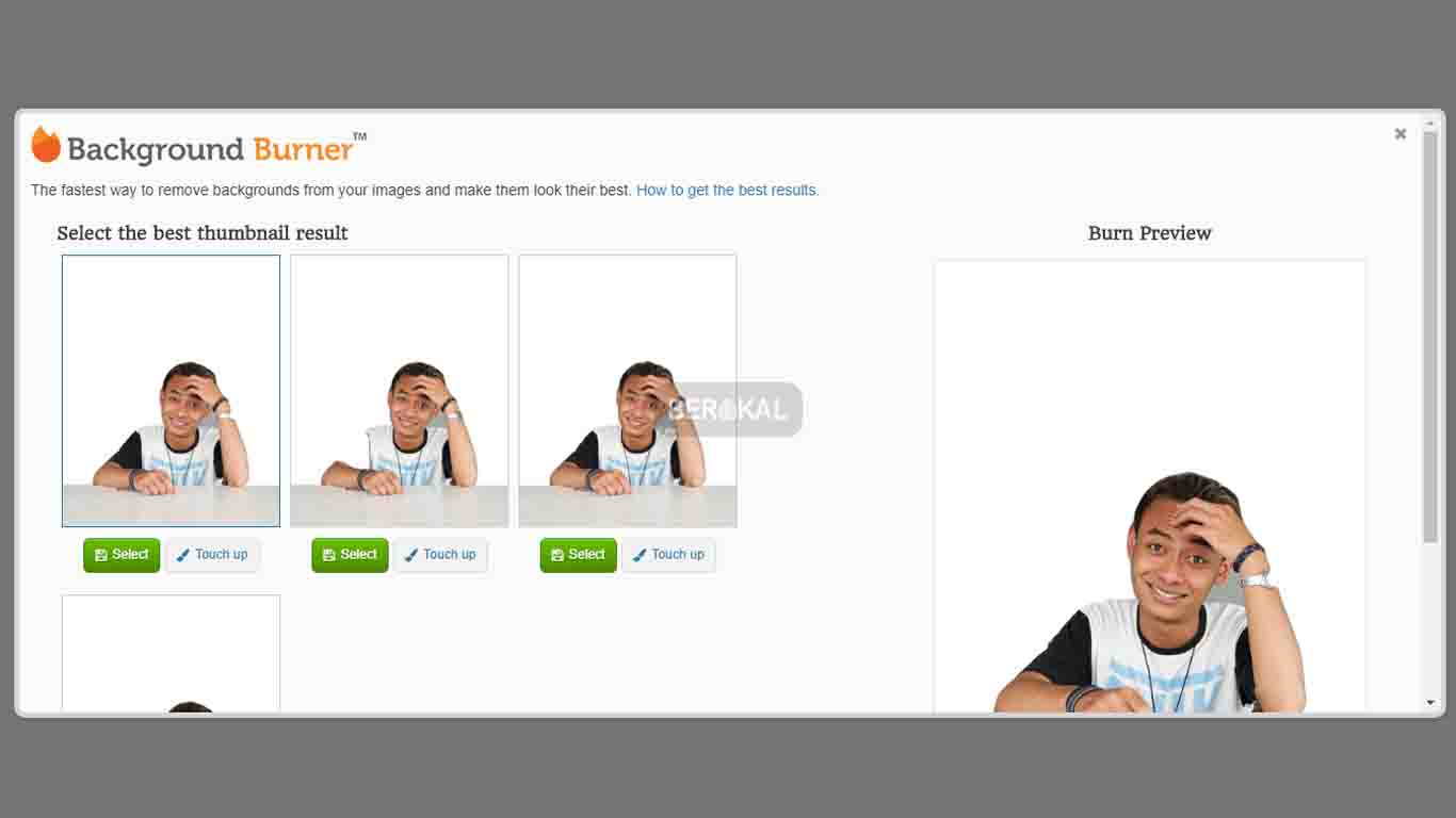 edit foto online dengan background burner