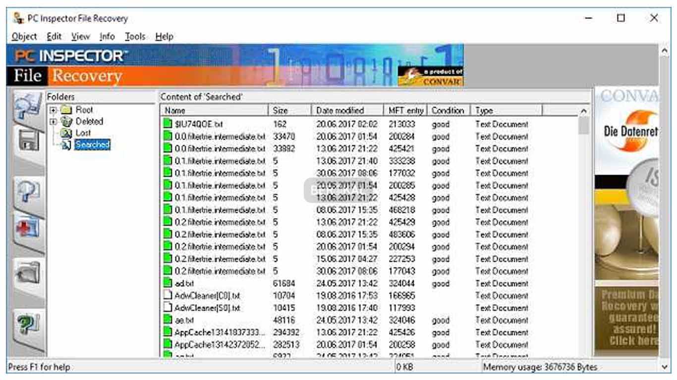 File recovery. PC Inspector. PC Recovery. PC Inspector™ file Recovery.