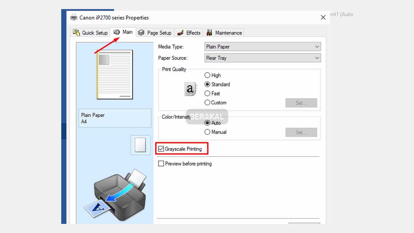 Cara Print Hitam  Putih  Dokumen di Microsoft Word