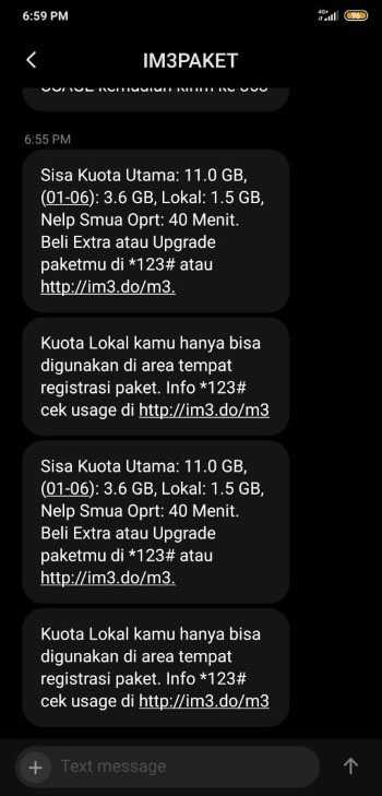 cara cek masa aktif kuota indosat