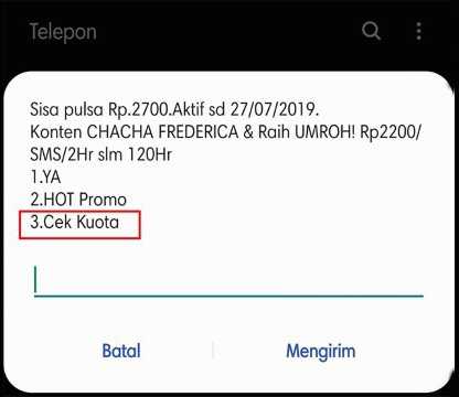 cara cek paket telkomsel yang sedang digunakan