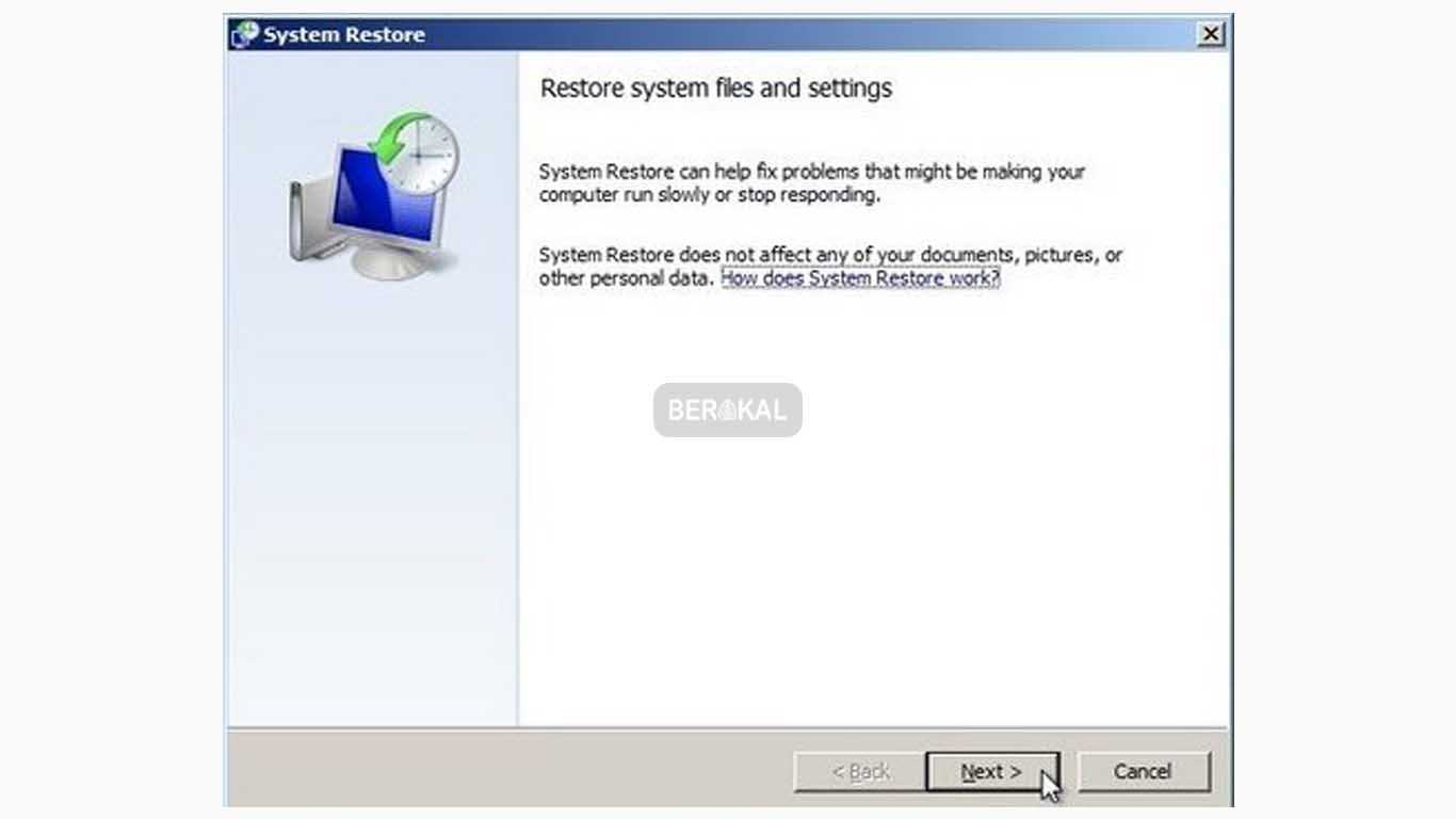restore system file and settings