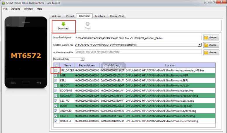 cara flash advan i5c via flashtool