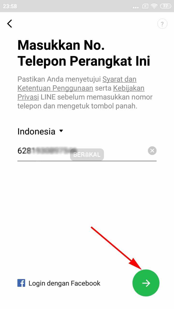 cara membuka line yang lupa pin