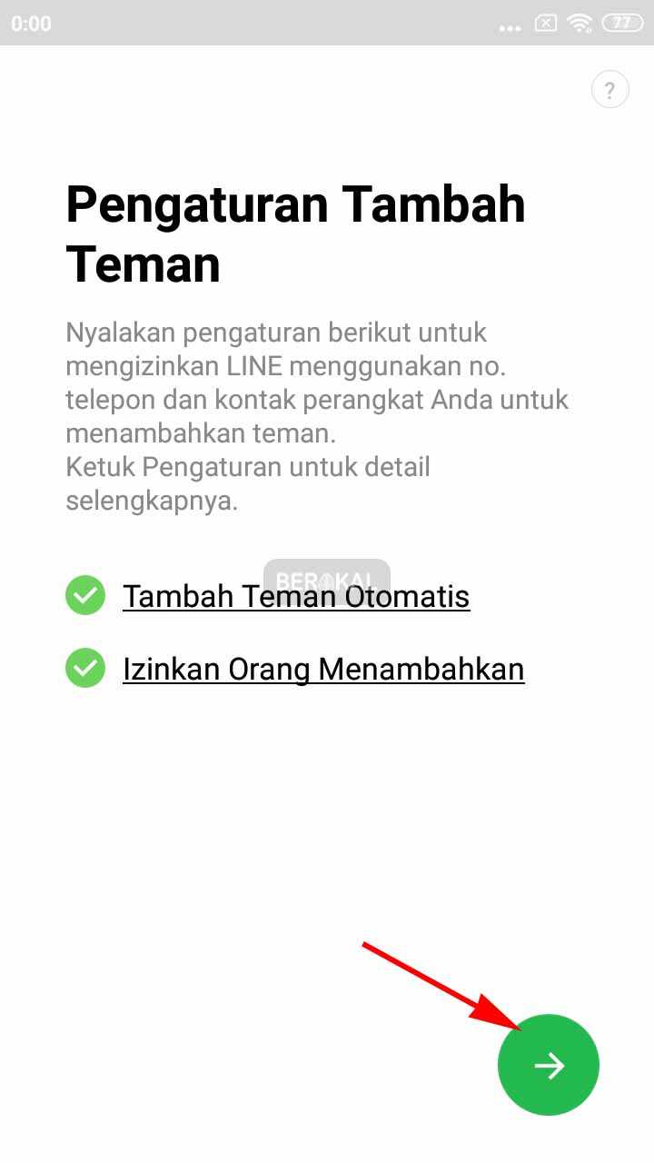 pengaturan tambah teman