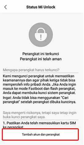 tambahkan akun dan perangkat