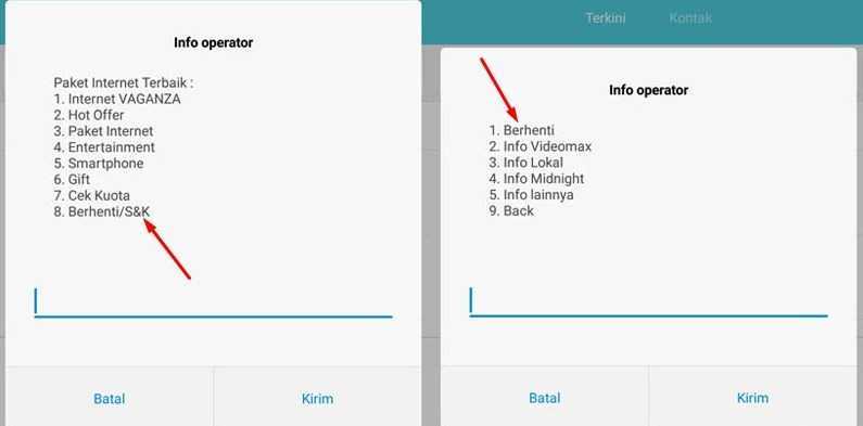 cara berhenti paket omg telkomsel