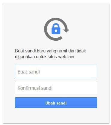 masukkan password gmail baru