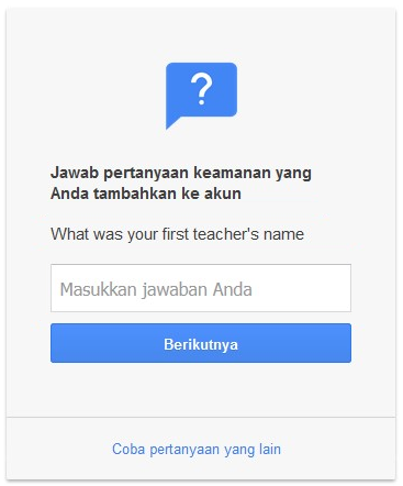 pertanyaan keamanan