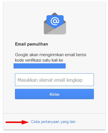 pertanyaan lupa password gmail