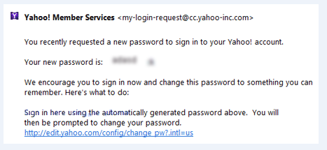 Password Yahoo Baru