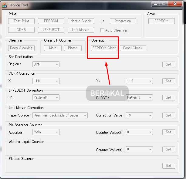 cara reset printer canon ip2770 error 5b00