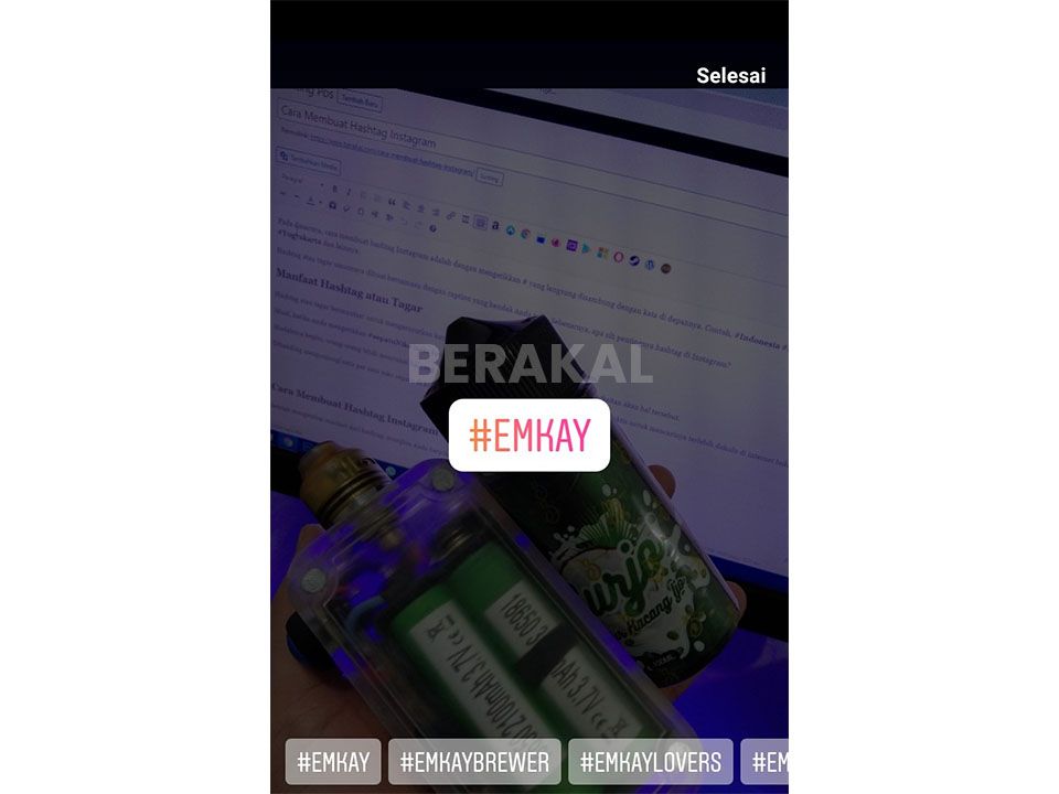 cara membuat hashtag di instagram story