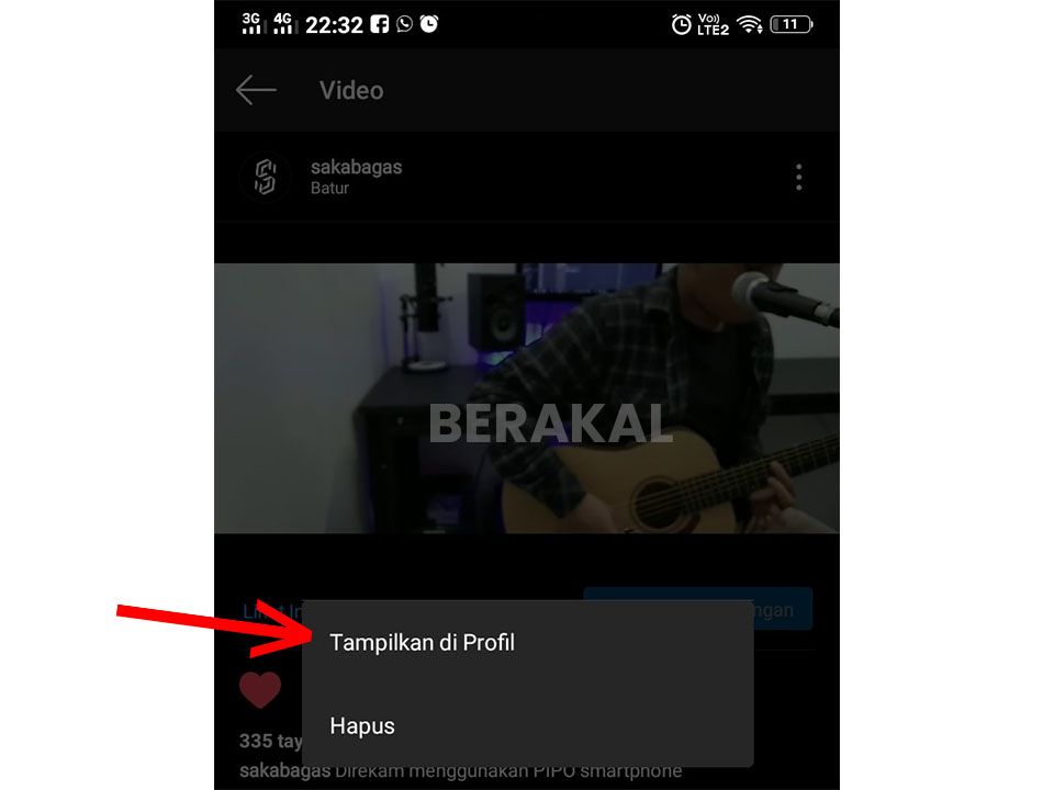 cara membuka dan mengarsipkan post instagram