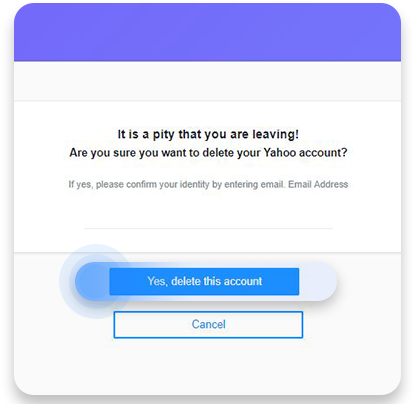 delete yahoo account