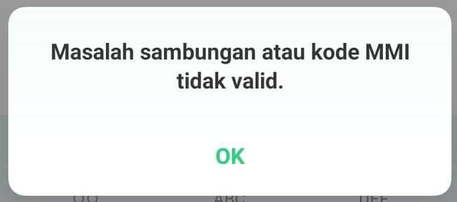 Masalah Sambungan atau Kode MMI Tidak Valid