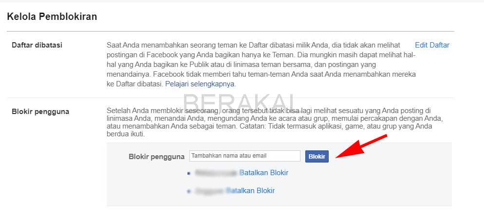 cara blokir facebook yang lupa kata sandi