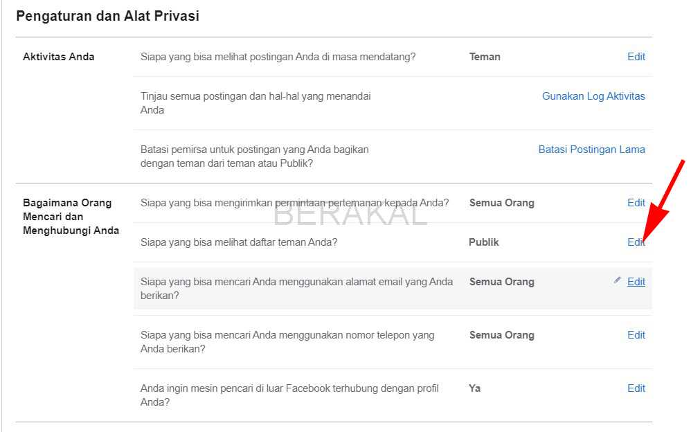 cara menutup pertemanan di fb lewat hp