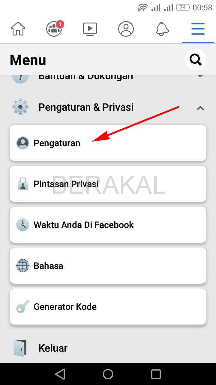 pengaturan dan privasi