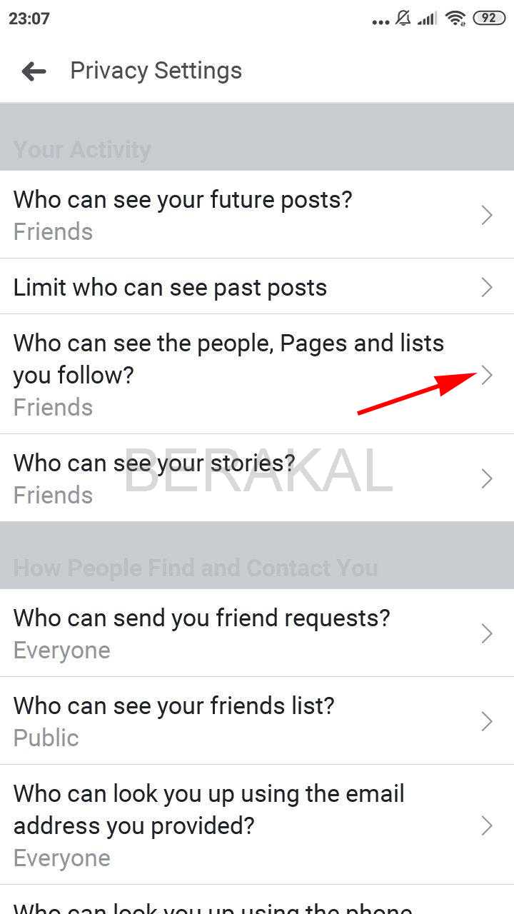 pengaturan teman di facebook