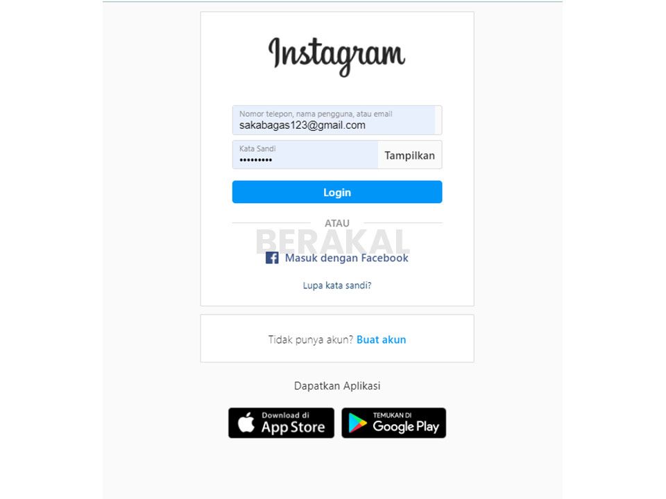 tidak bisa login instagram terjadi kesalahan