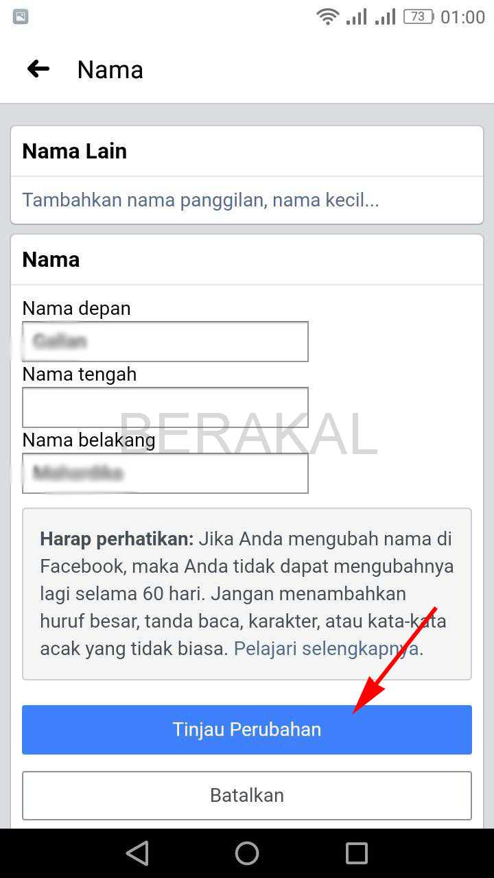 tinjau perubahan