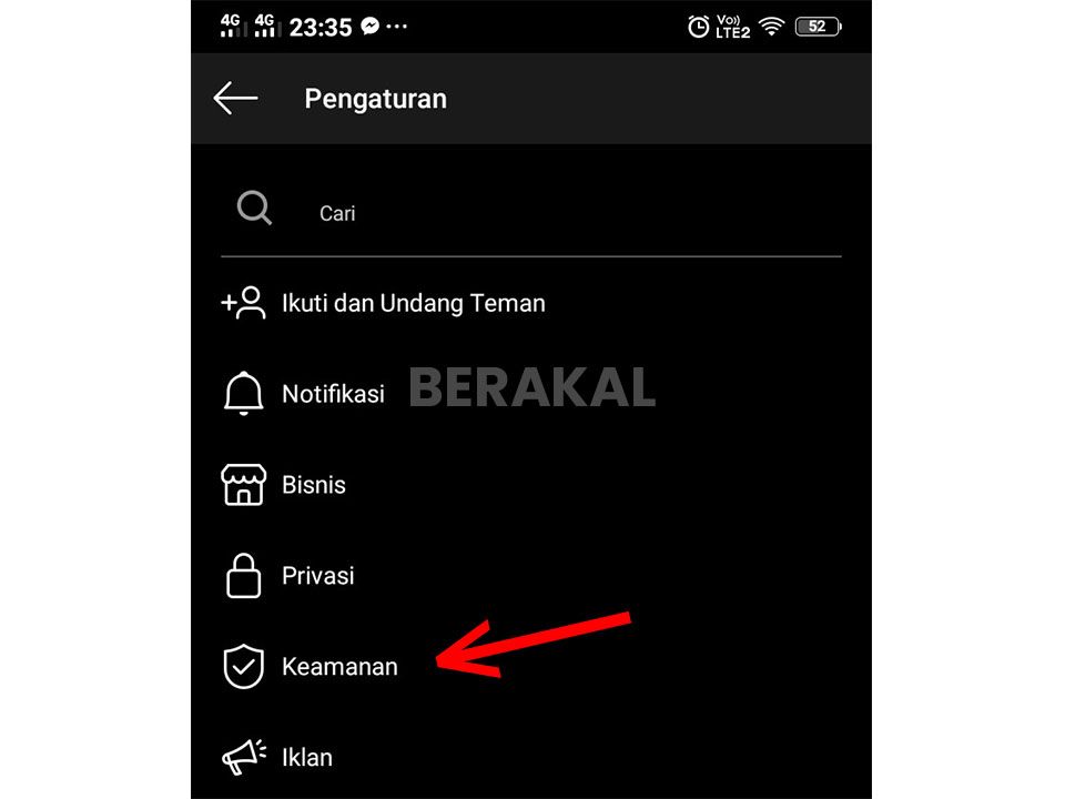 cara ganti password instagram di HP