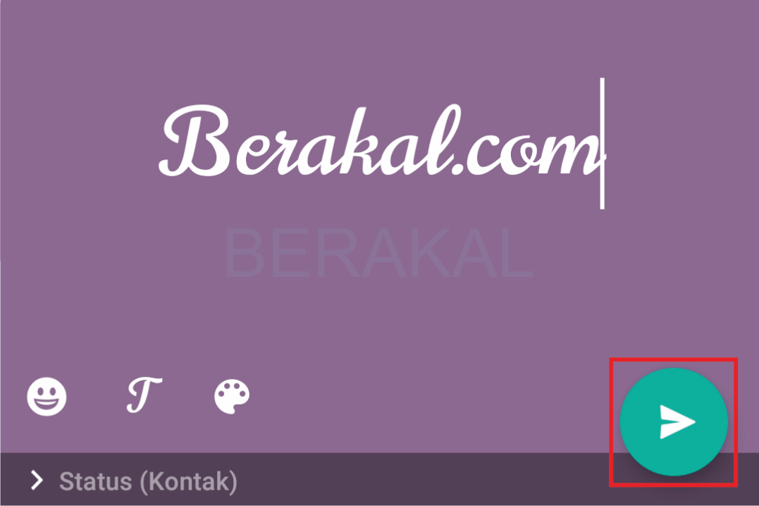 cara membuat status tulisan link di WhatsApp