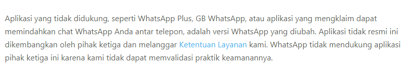 pernyataan WhatsApp