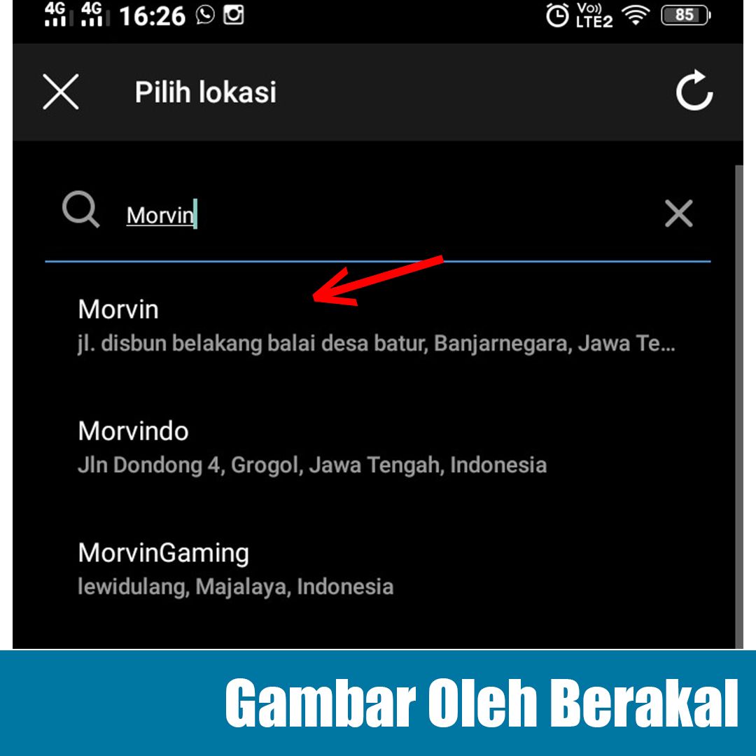 cara menambahkan lokasi instagram