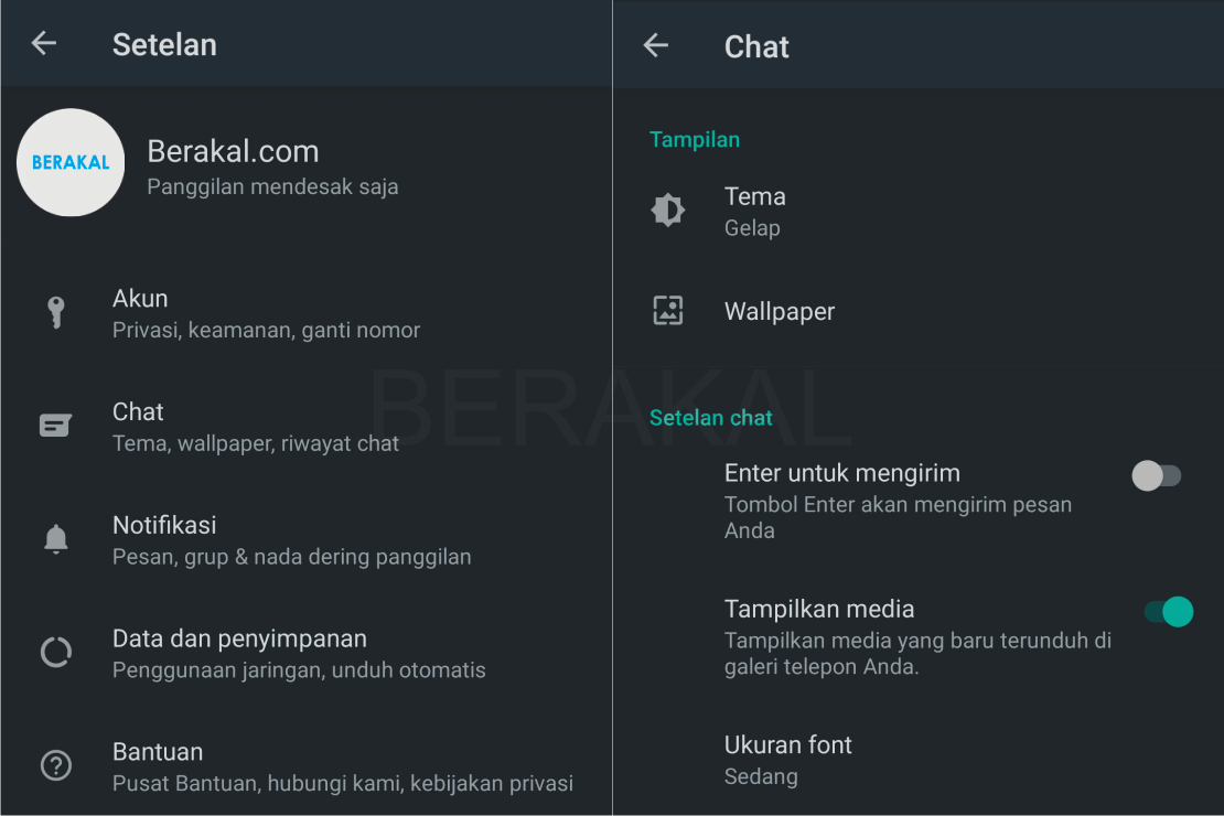 cara mengganti background whatsapp dengan foto