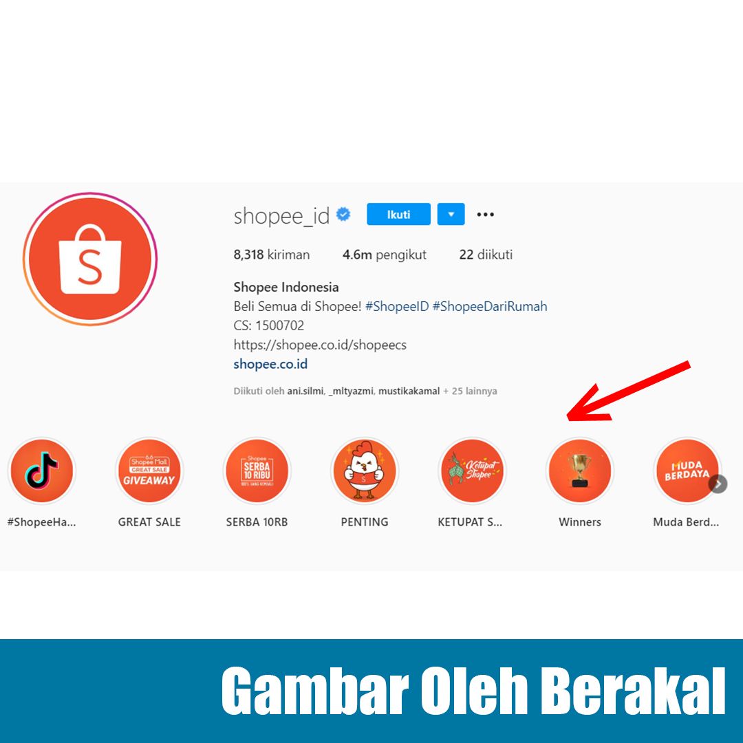 manfaatkan sorotan cerita instagram