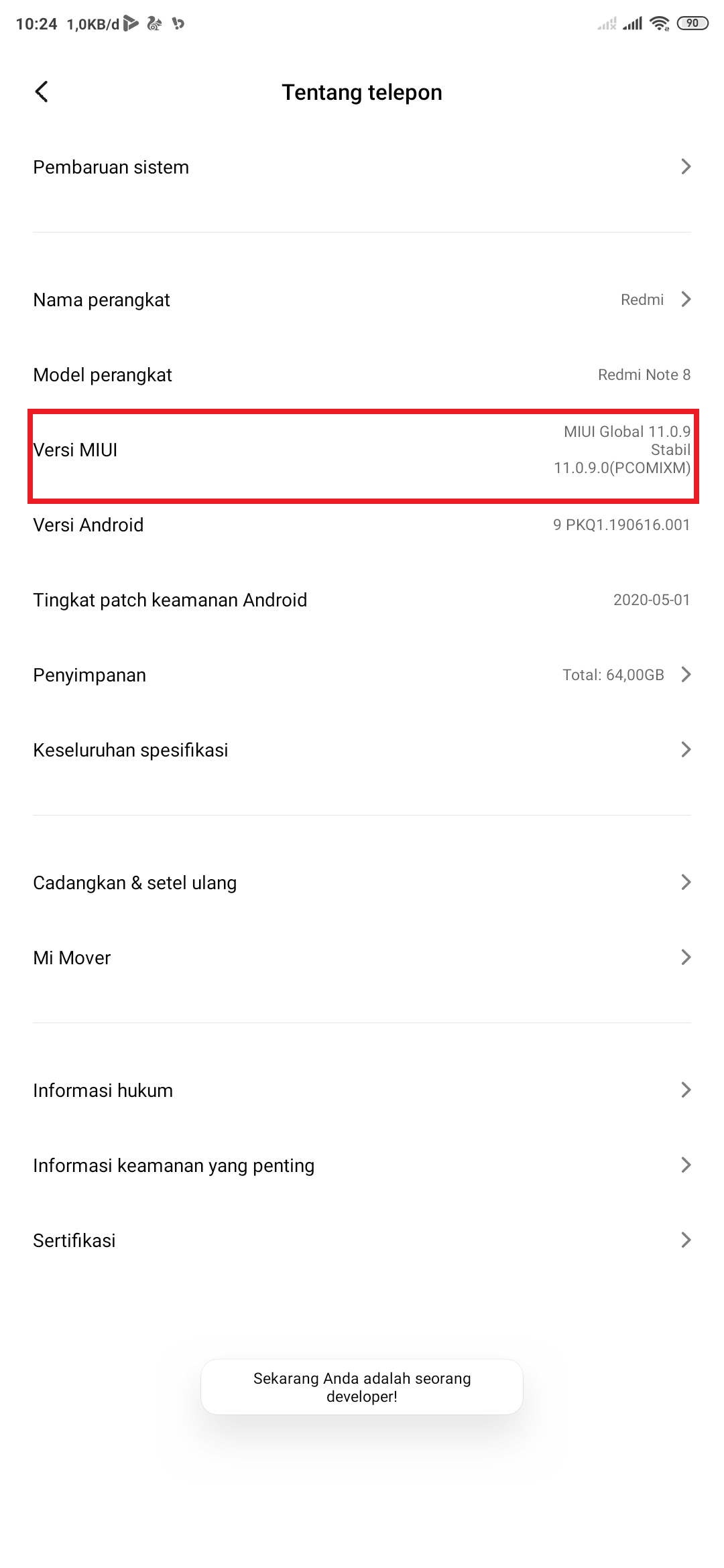 cara menghapus sistem android