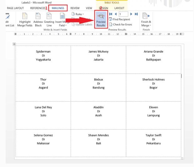 Cara membuat label undangan 103