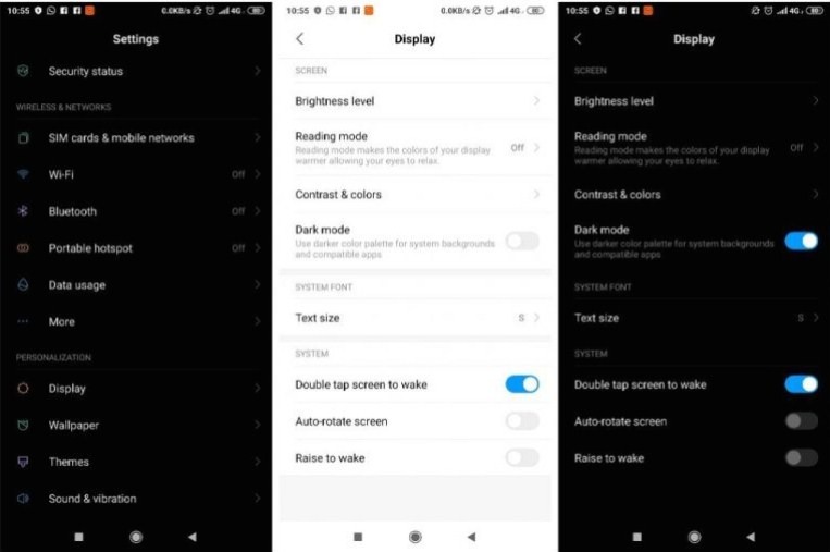 aktifkan fitur mode gelap di android, untuk menghemat baterai android