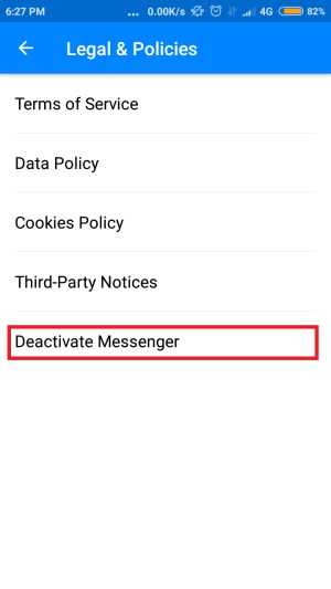 cara menutup messenger