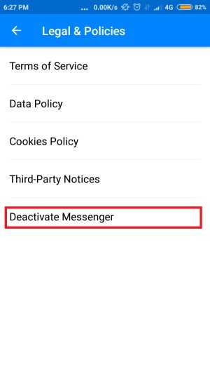 cara menutup messenger
